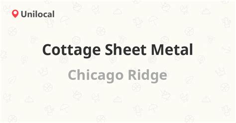 cottage sheet metal chicago ridge|Contact Us .